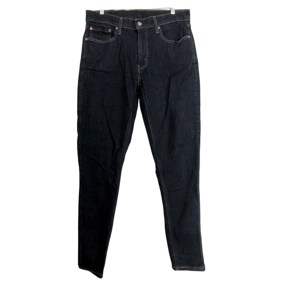 Levi's Men's Dark Blue Denim Slim Fit Casual Straight Leg Jeans Jean Pants